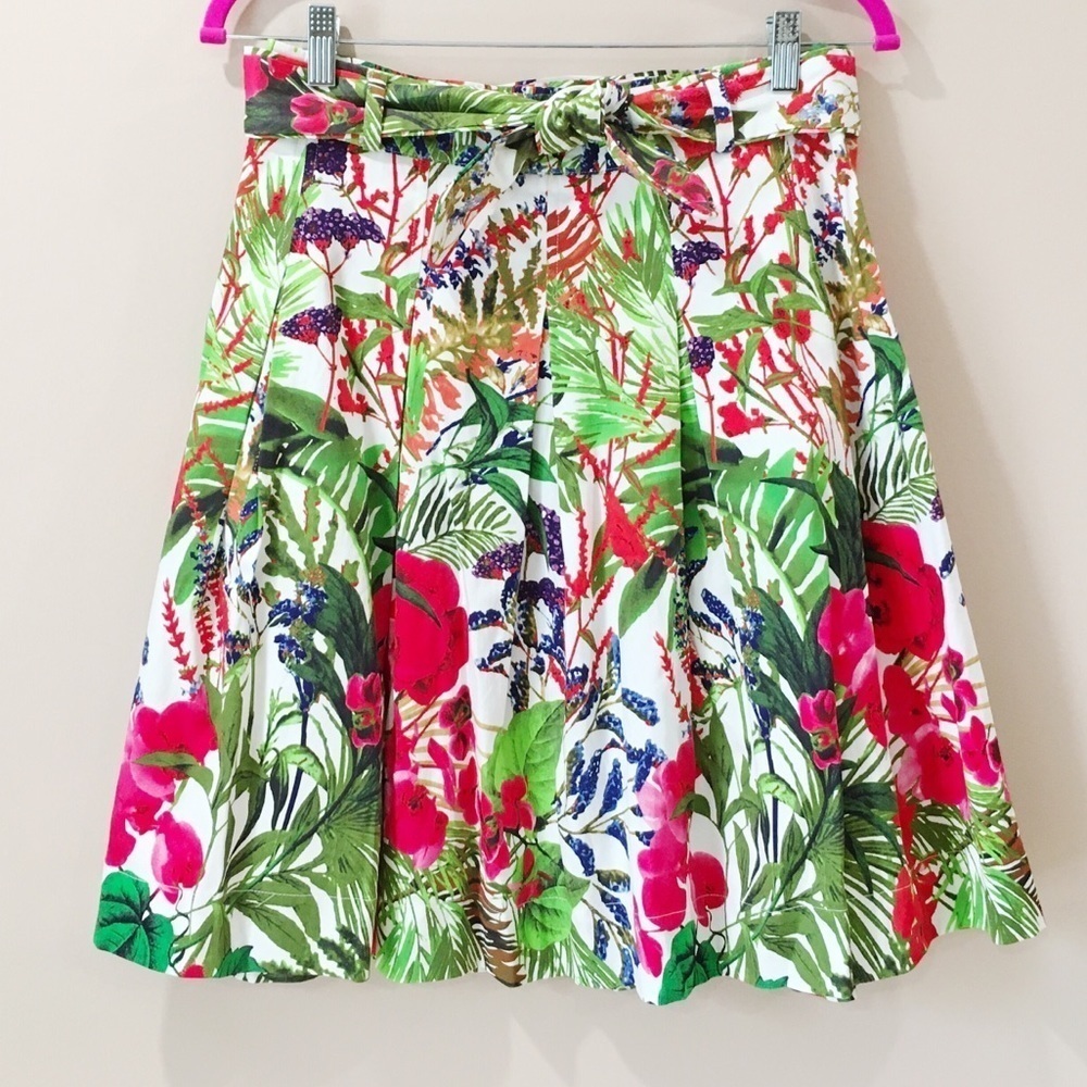 soft surroundings blooming floral tropical pleated skir